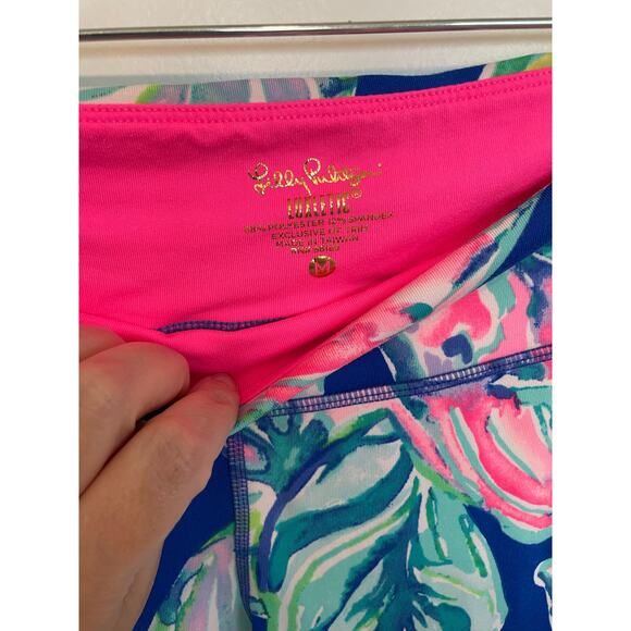 Lilly Pulitzer VGUC-Weekender Cropped Leggings Casa Del Sol Size M - Picture 3 of 7